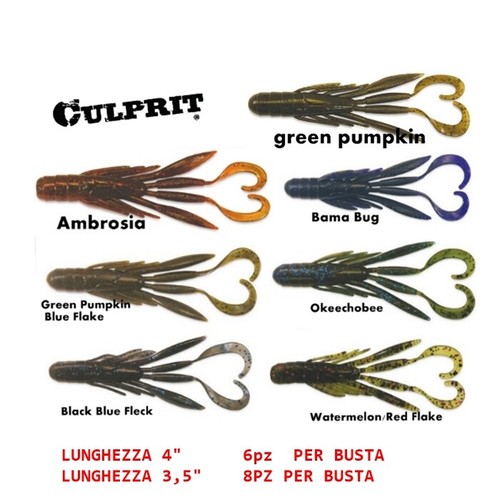 Culprit incredi craw e - culprit, 3,5"